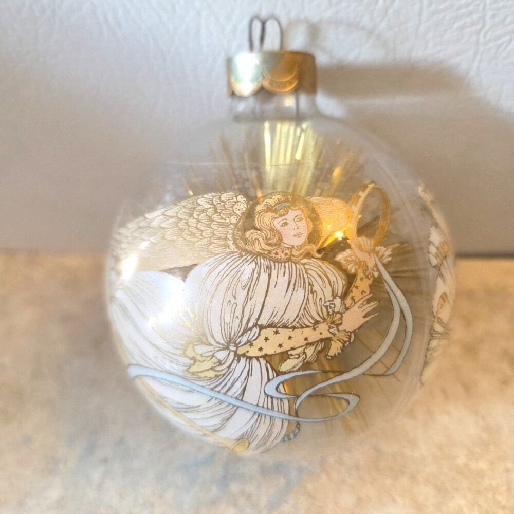 ANGELS 1983 Hallmark Keepsake Ornament 3" Ball VERY VINTAGE